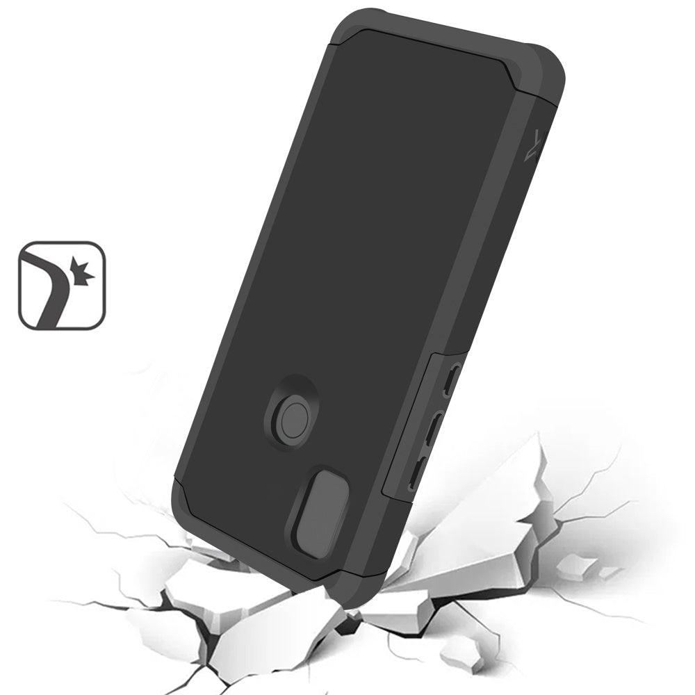 Cricket Icon 4 Tough Strong MetKase Hybrid (Magnet Mount Friendly) Case Cover - Black (1105003)