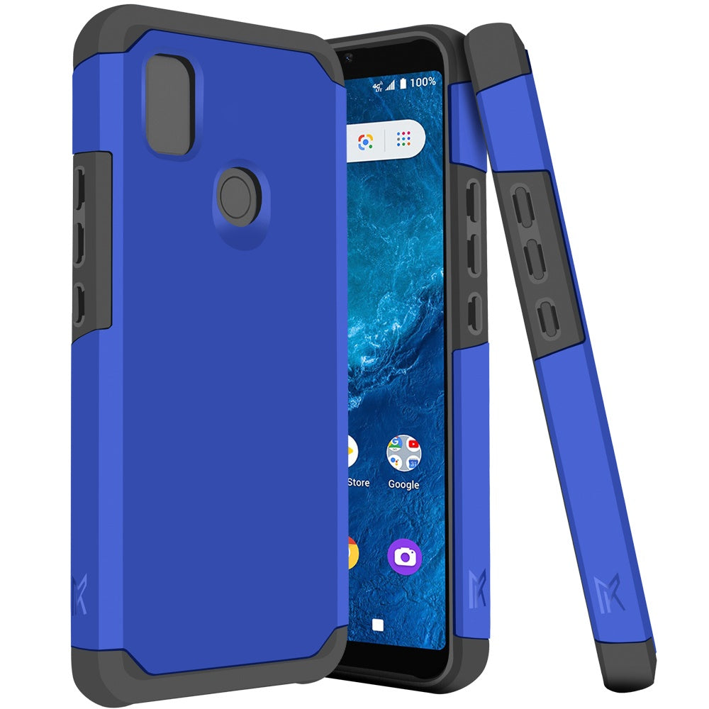 Cricket Icon 4 Tough Strong MetKase Hybrid (Magnet Mount Friendly) Case Cover - Classic Blue (1105004)