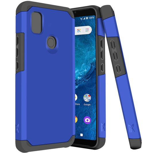Cricket Icon 4 Tough Strong MetKase Hybrid (Magnet Mount Friendly) Case Cover - Classic Blue (1105004)