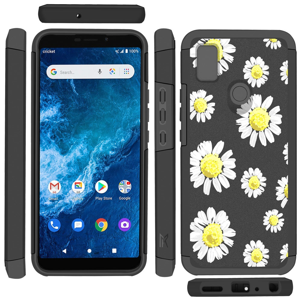 Cricket Icon 4 Tough Strong MetKase Hybrid (Magnet Mount Friendly) Case Cover - Chamomile Flowers (1105074)