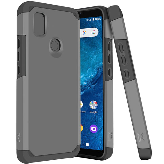 Cricket Icon 4 Tough Strong MetKase Hybrid (Magnet Mount Friendly) Case Cover - Charcoal Grey (1105005)