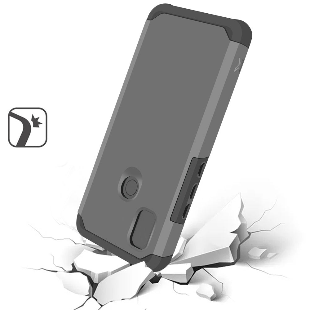Cricket Icon 4 Tough Strong MetKase Hybrid (Magnet Mount Friendly) Case Cover - Charcoal Grey (1105005)