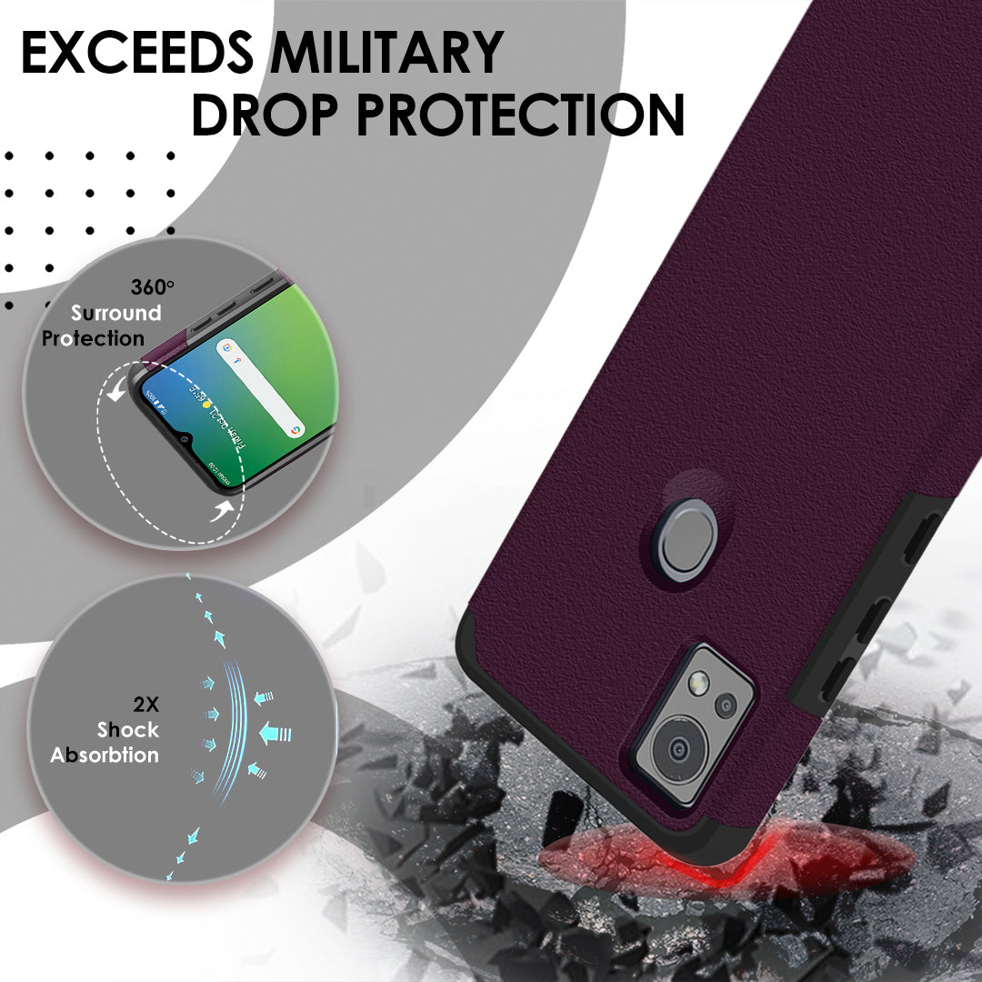 Cricket Icon 5 Tough Strong MetKase Hybrid (Magnet Mount Friendly) Case Cover - Dark Purple (1106016)