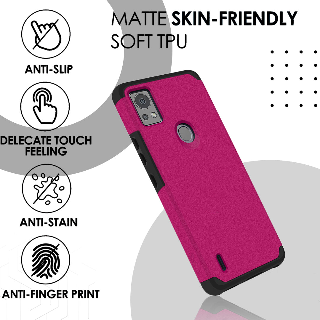 Cricket Icon 5 Tough Strong MetKase Hybrid (Magnet Mount Friendly) Case Cover - Hot Pink (1106017)