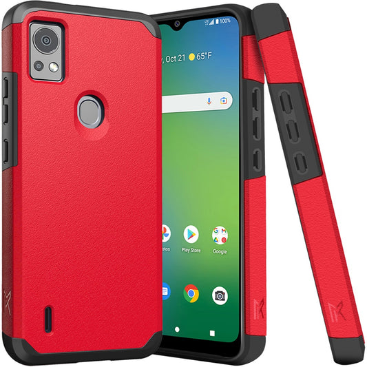 Cricket Icon 5 Tough Strong MetKase Hybrid (Magnet Mount Friendly) Case Cover - Red (1106019)