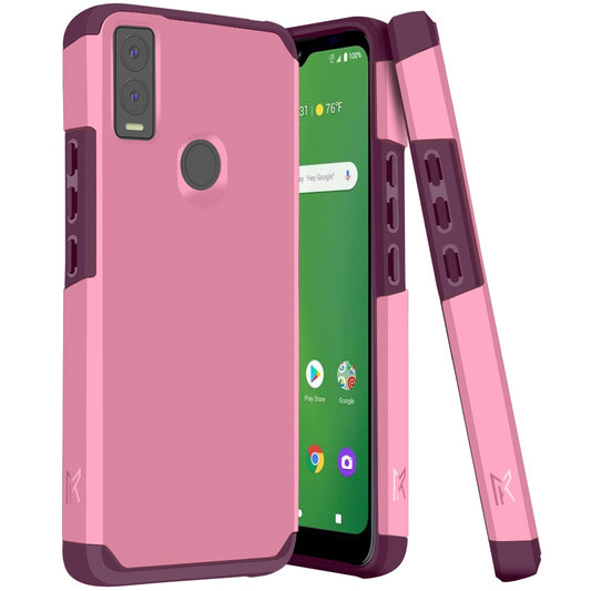Cricket Innovate E 5G Tough Strong MetKase Hybrid (Magnet Mount Friendly) Case Cover - Fruity Wine (1105013)