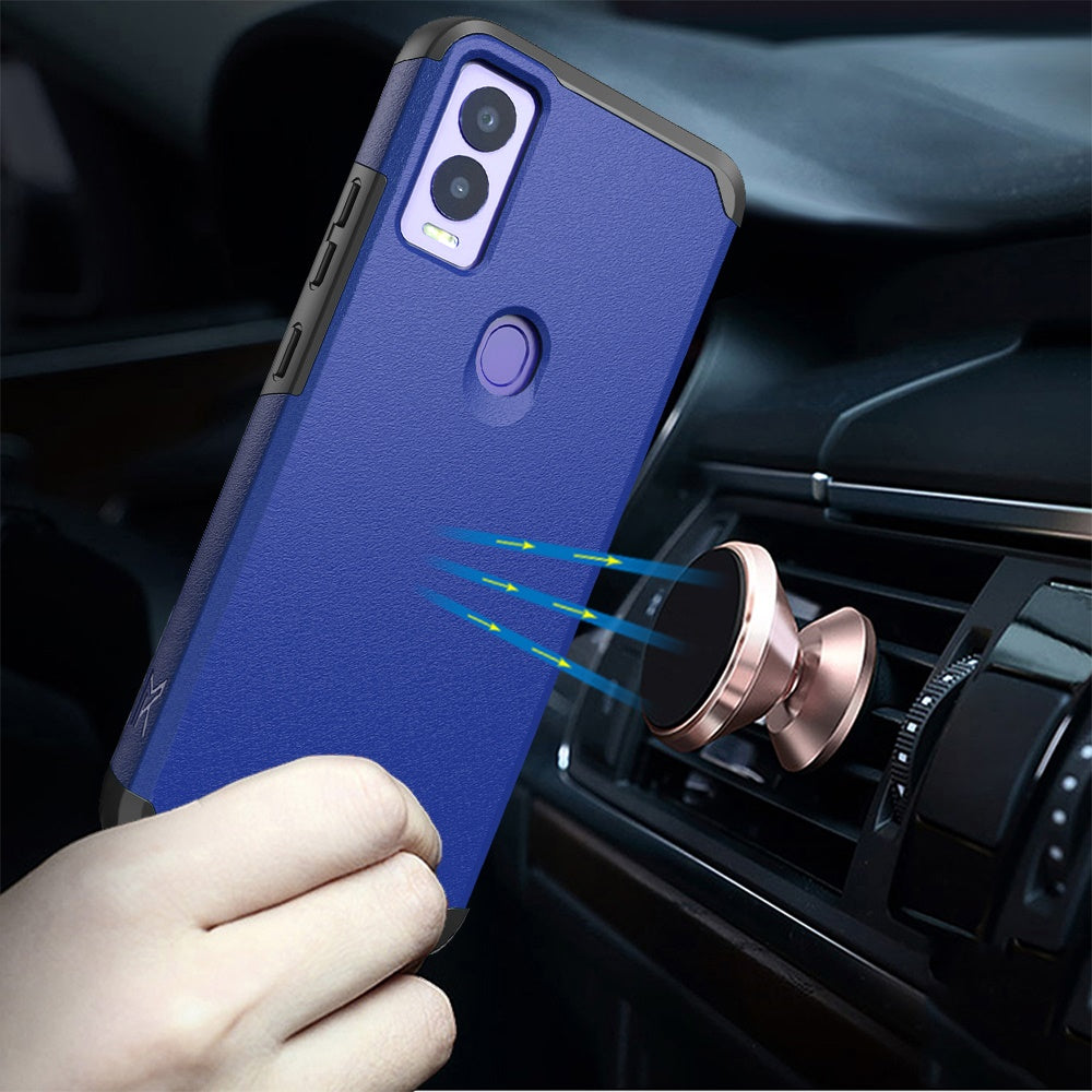 Cricket Magic 5G Tough Strong Hybrid (Magnet Mount Friendly) Case Cover - Classic Blue (1106028)