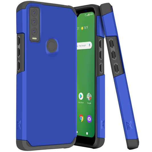 Cricket Ovation 3 Tough Strong MetKase Hybrid (Magnet Mount Friendly) Case Cover - Blue (1105264)