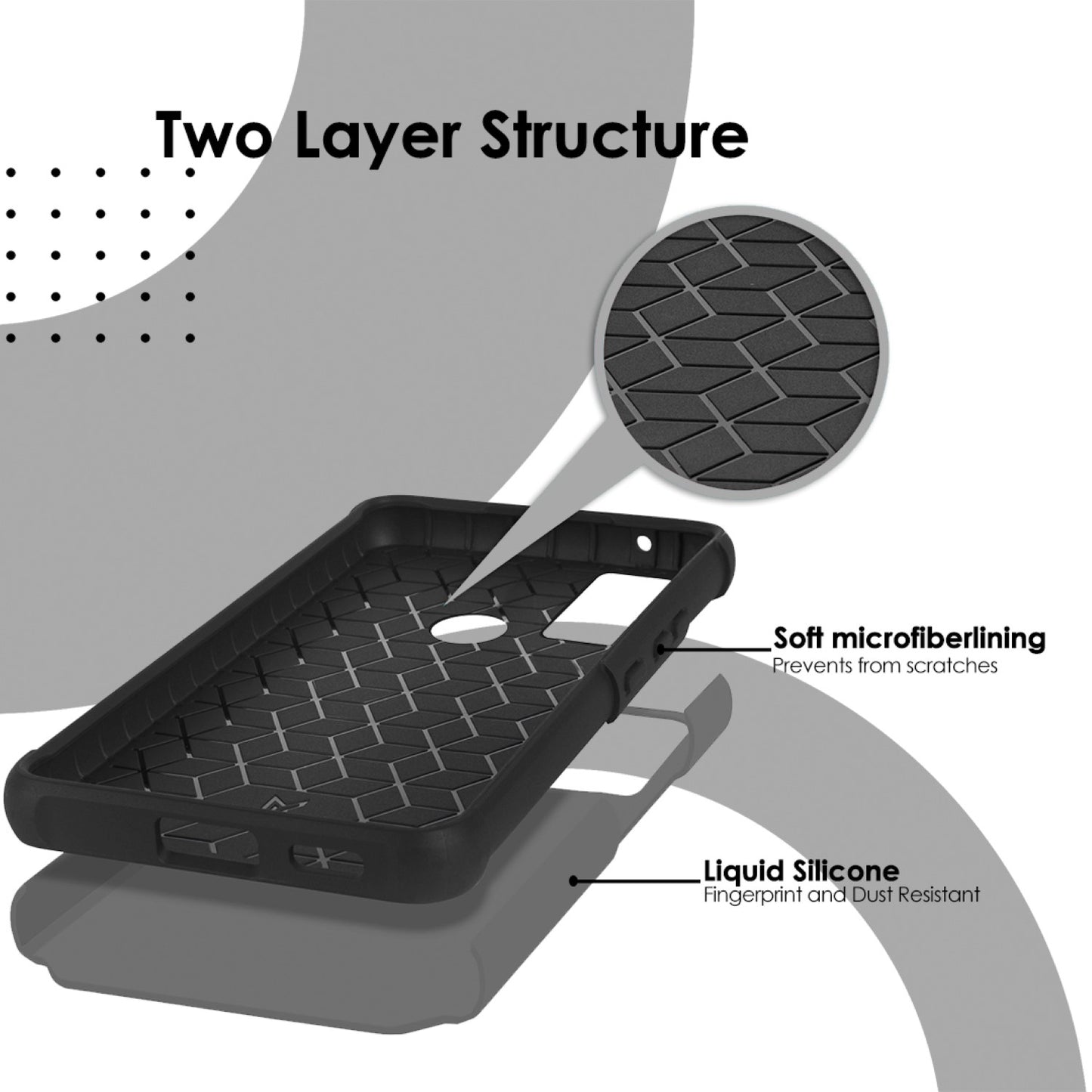 Cricket Ovation 3 Tough Strong MetKase Hybrid (Magnet Mount Friendly) Case Cover - Charcoal Grey (1105267)