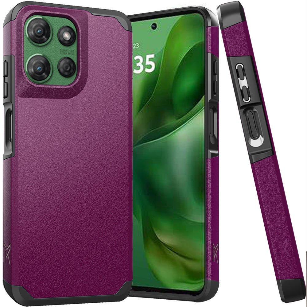 Motorola Moto G Power 5G 2025 (Original Series) Tough Strong Shockproof Hybrid in Slide-Out Package - Dark Purple (1102628)
