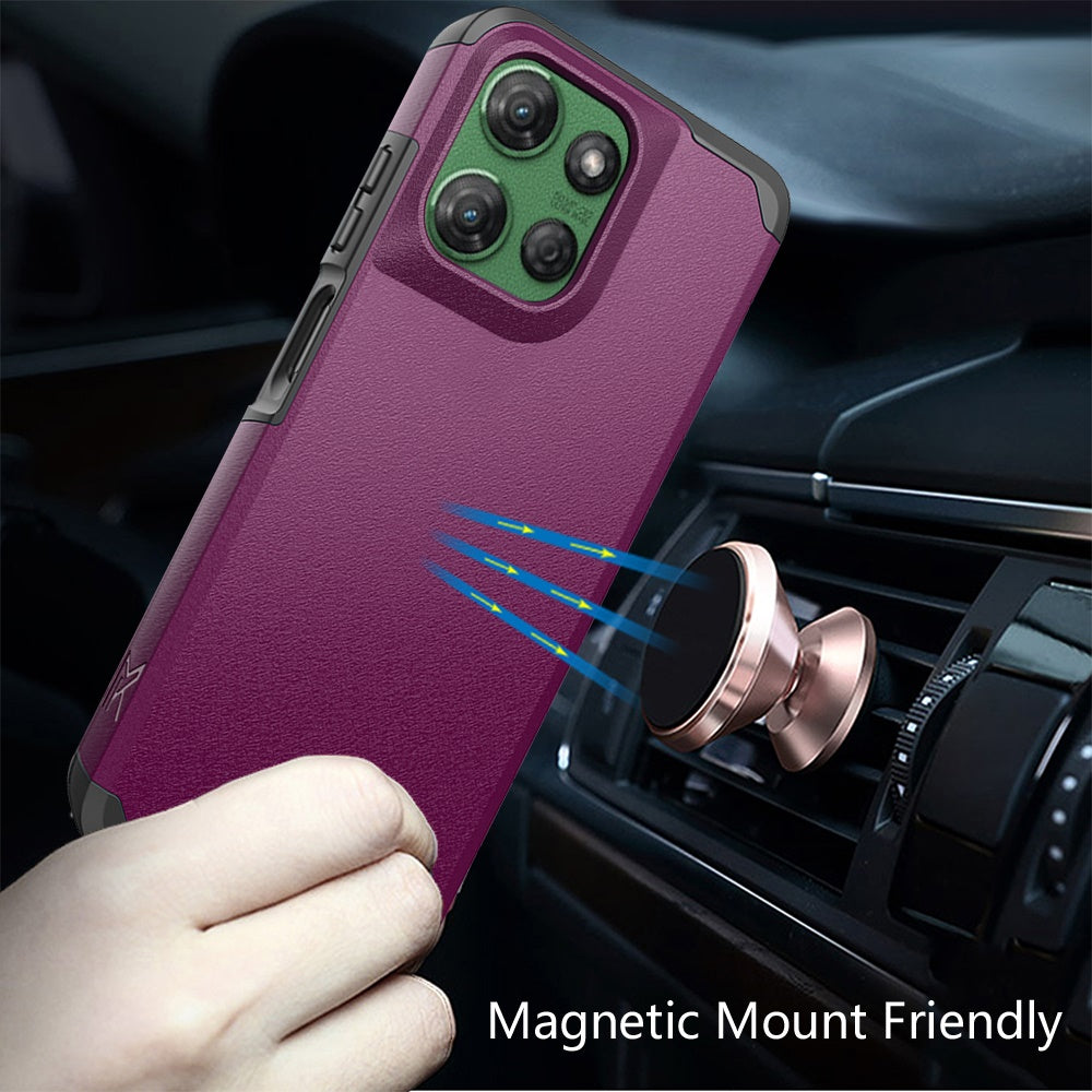 Motorola Moto G Power 5G 2025 (Original Series) Tough Strong Shockproof Hybrid in Slide-Out Package - Dark Purple (1102628)