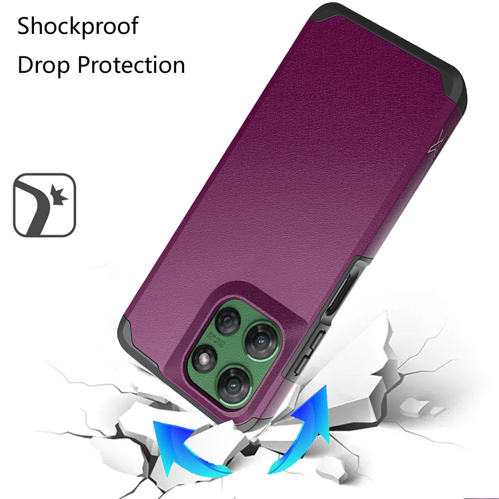 Motorola Moto G Power 5G 2025 (Original Series) Tough Strong Shockproof Hybrid in Slide-Out Package - Dark Purple (1102628)