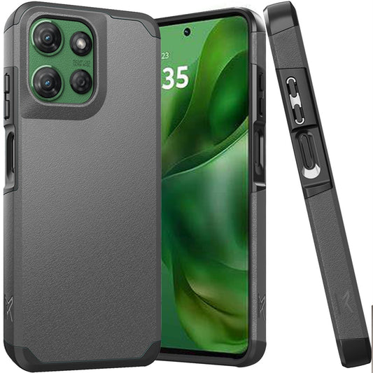 Motorola Moto G Power 5G 2025 (Original Series) Tough Strong Shockproof Hybrid in Slide-Out Package - Charcoal Grey (1102629)