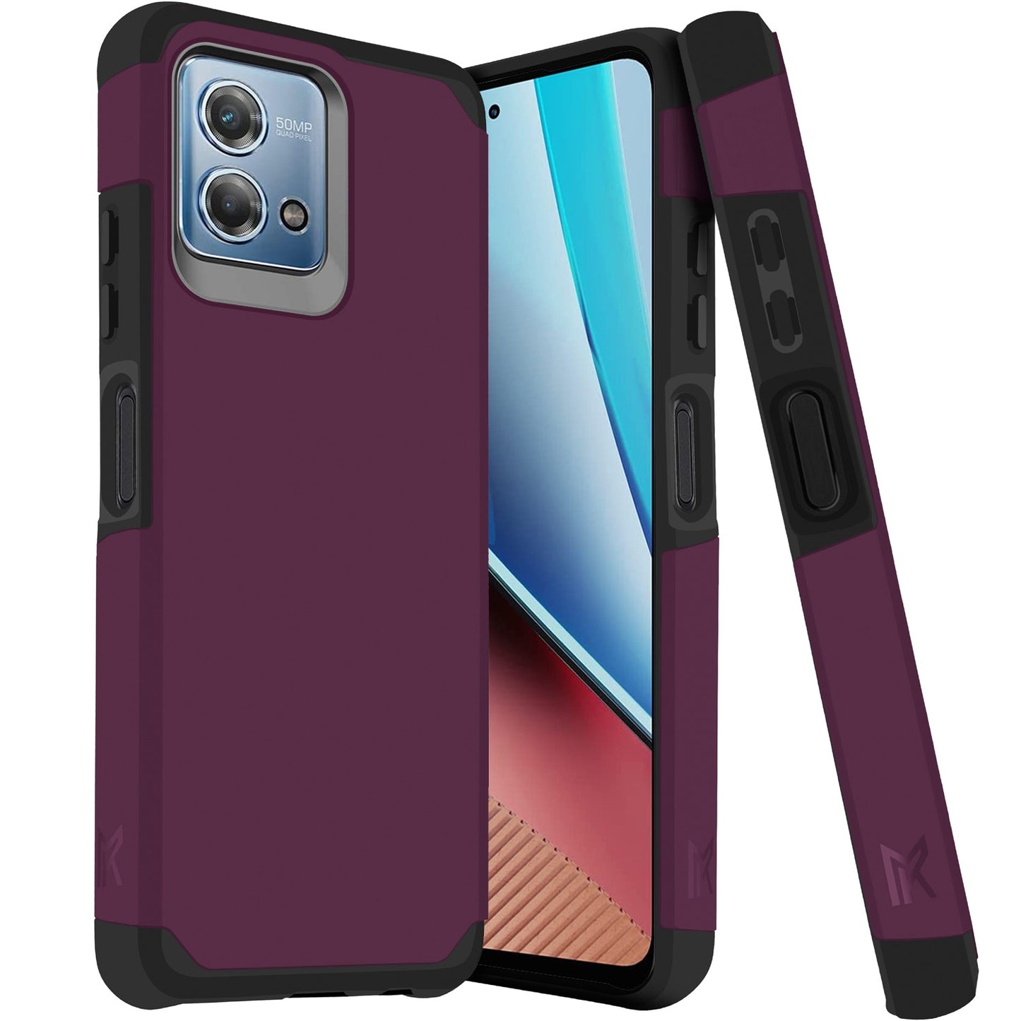 Motorola G Stylus 5G 2023 Tough Strong Hybrid (Magnet Mount Friendly) Case Cover - Dark Purple (1105761)