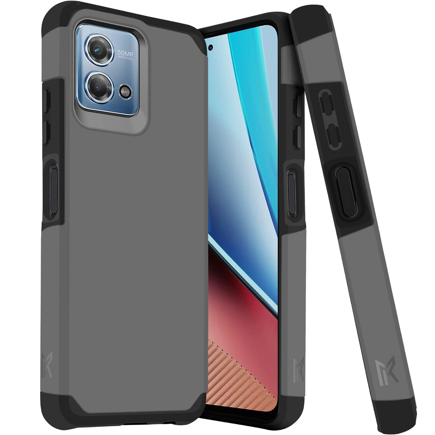 Motorola G Stylus 5G 2023 Tough Strong Hybrid (Magnet Mount Friendly) Case Cover - Charcoal Grey (1105763)