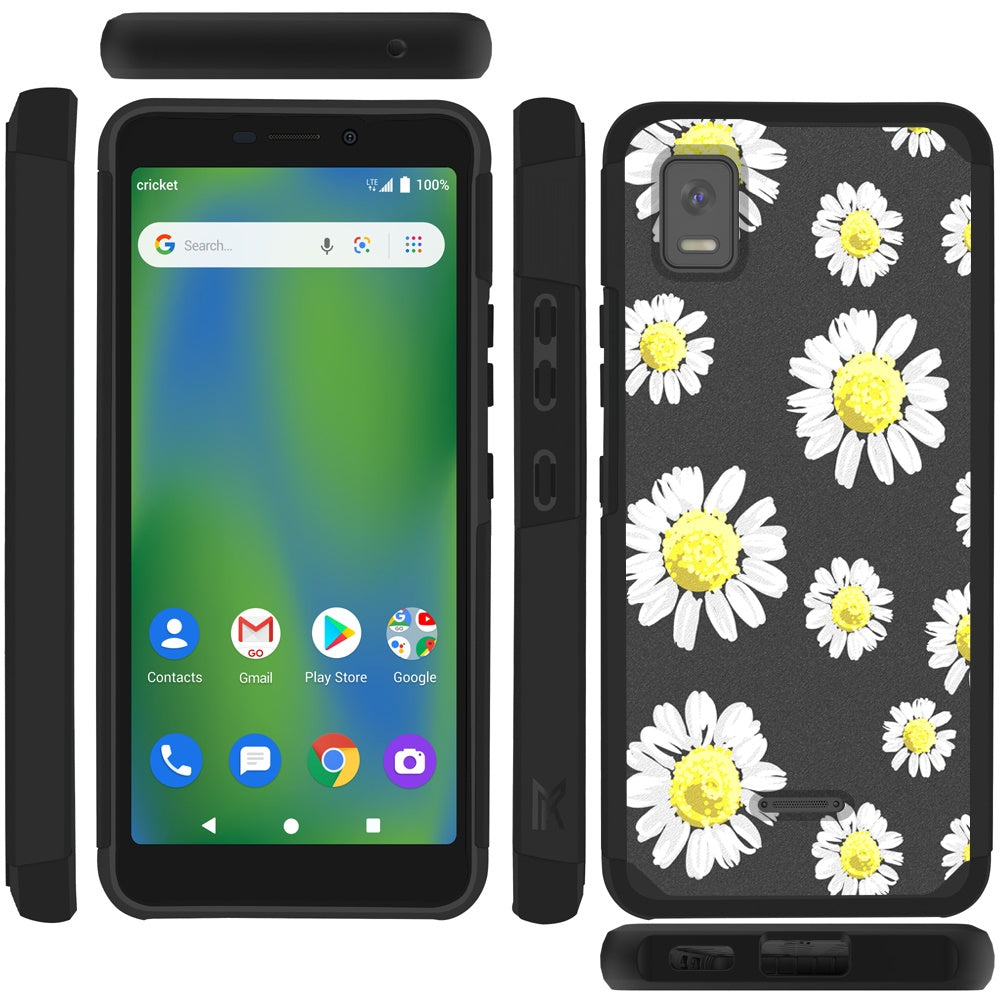 Cricket Debut Smart Tough Strong MetKase Hybrid (Magnet Mount Friendly) Case Cover - Chamomile Flowers (1105152)