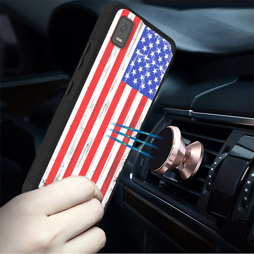 Cricket Debut Smart Tough Strong MetKase Hybrid (Magnet Mount Friendly) Case Cover - USA (1105151)