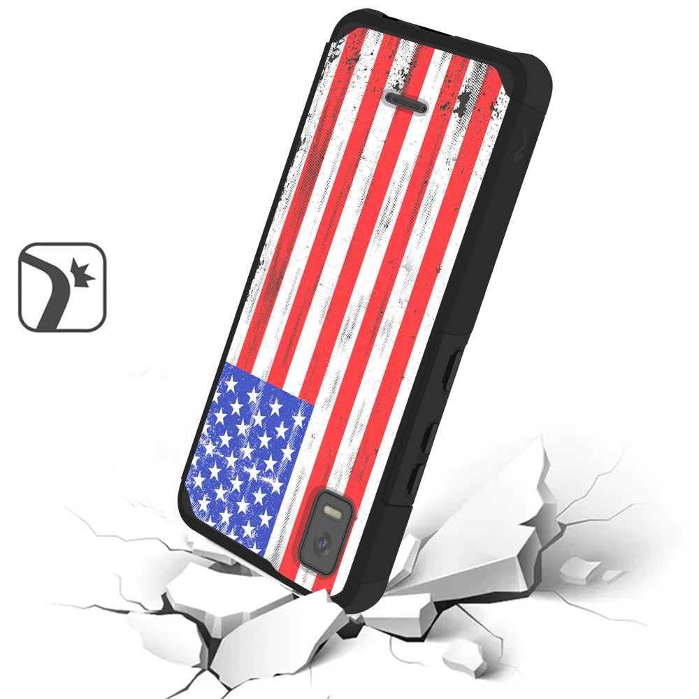 Cricket Debut Smart Tough Strong MetKase Hybrid (Magnet Mount Friendly) Case Cover - USA (1105151)