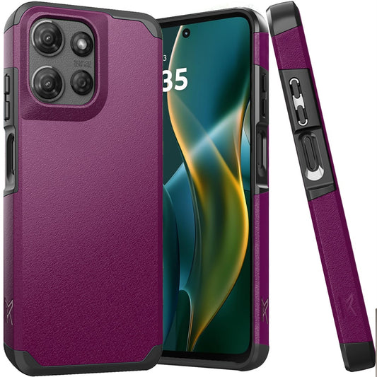 Moto G Stylus 5G 2025 (Original Series) Tough Strong Shockproof Hybrid in Slide-Out Package - Dark Purple  (1102836)