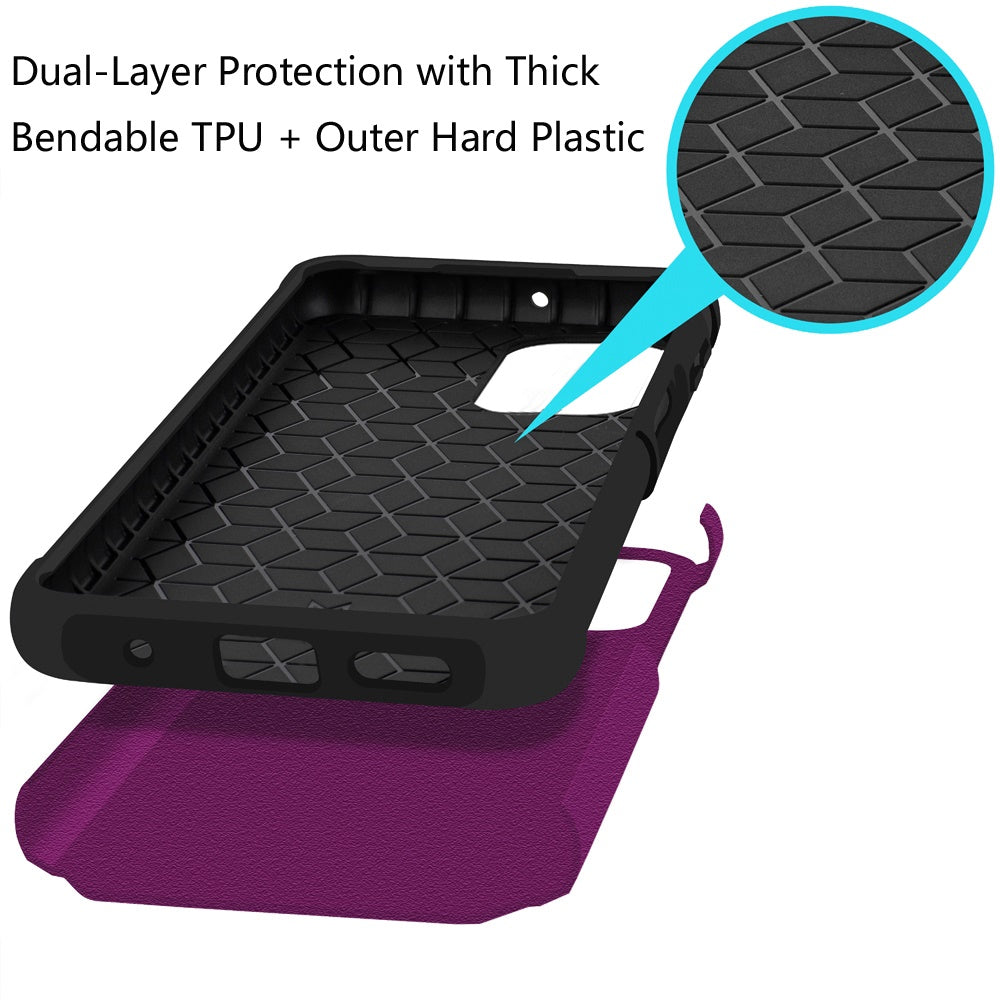 Moto G Stylus 5G 2025 (Original Series) Tough Strong Shockproof Hybrid in Slide-Out Package - Dark Purple  (1102836)