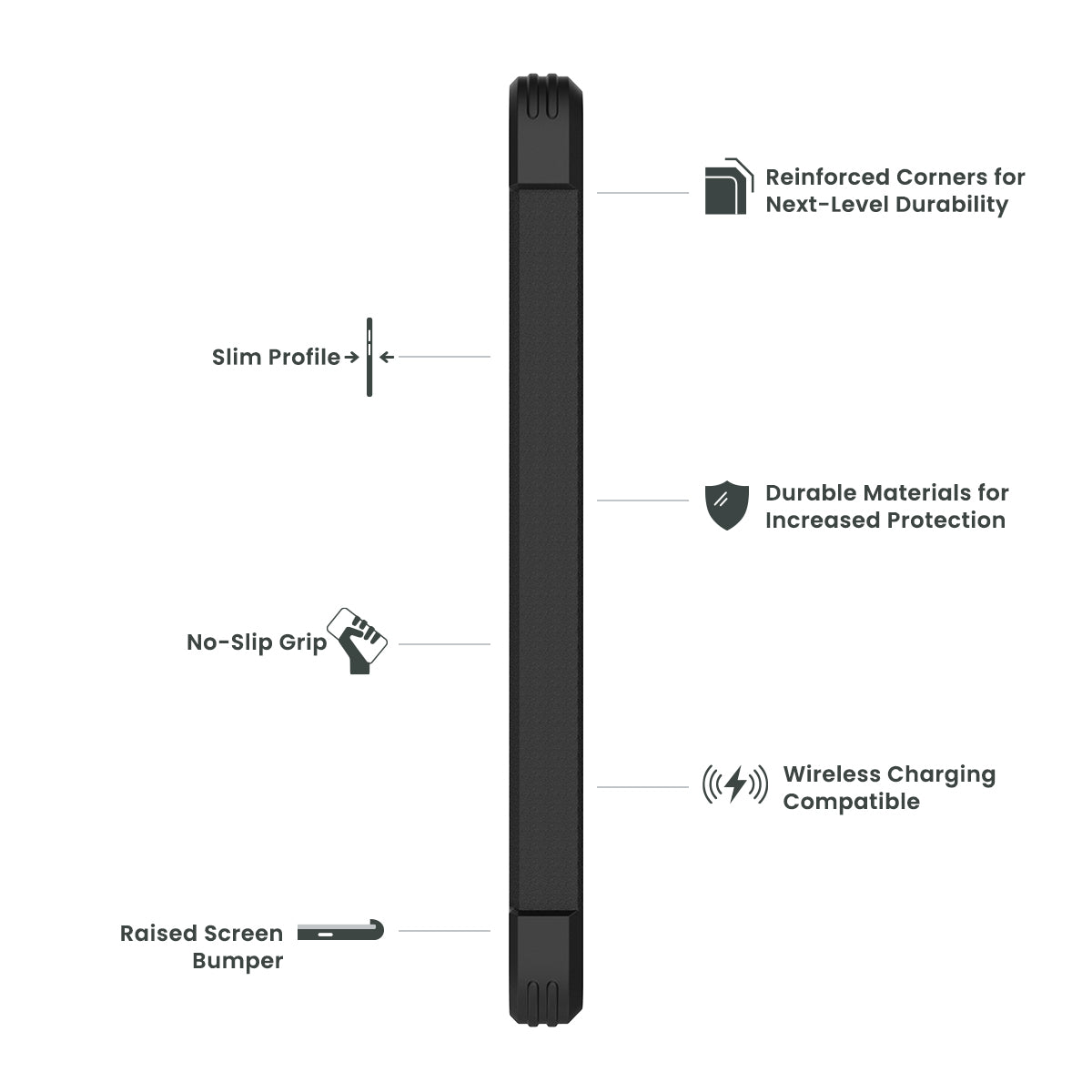 Samsung Galaxy S21 FE/FE 5G QUIKCELL OPERATOR All-Purpose Protective Case - PEBBLE BLACK (1104076)