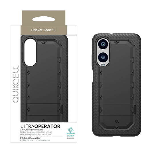 Quikcell Cricket Icon 6 Ultra OPERATOR Dual-Layer Case Armor Black (1107681)