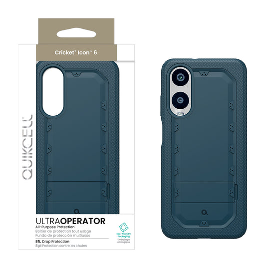 Quikcell Cricket Icon 6 Ultra OPERATOR Dual-Layer Case Navy Blue (1107686)