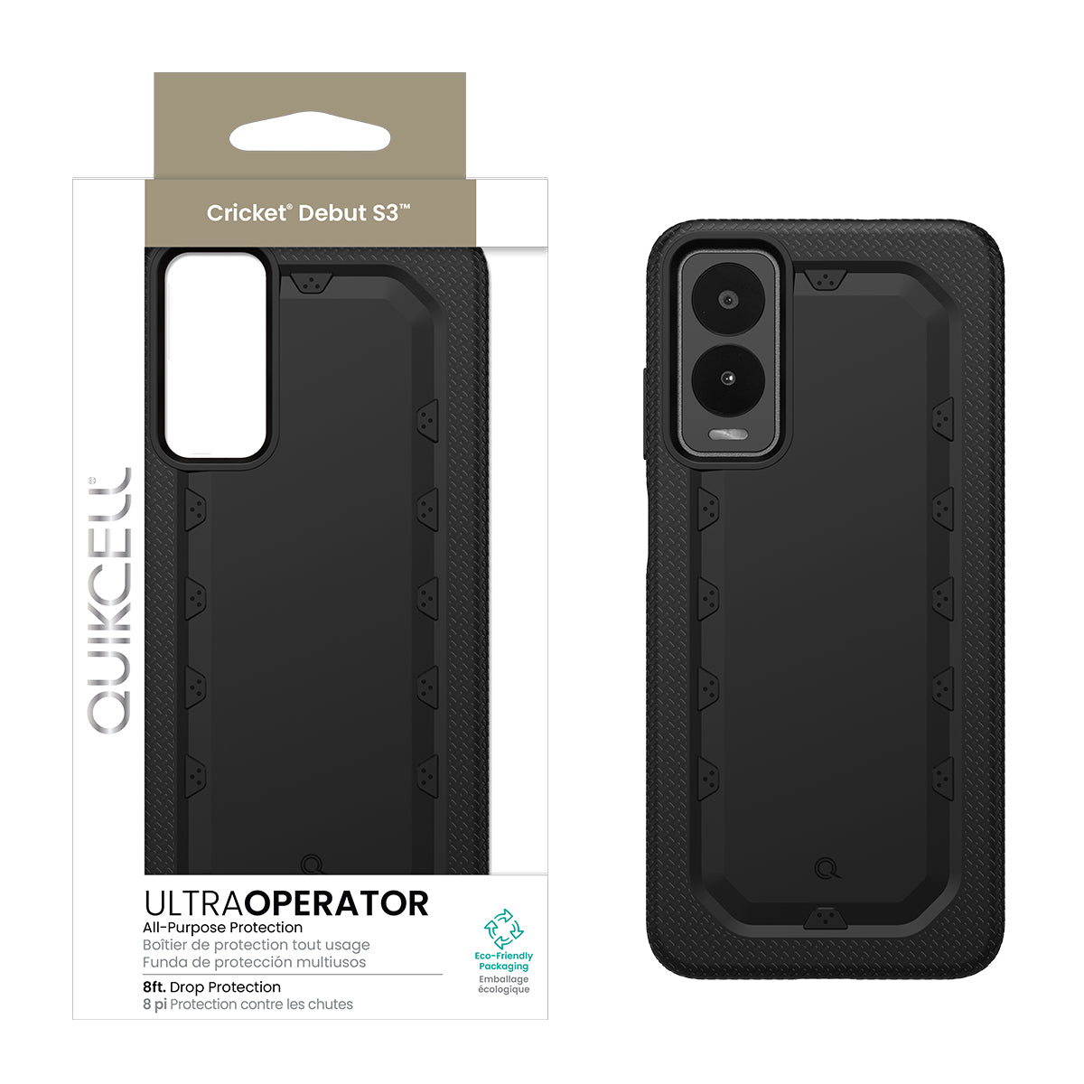 Quikcell Cricket Debut S3 Ultra OPERATOR Dual-Layer Case Armor Black (1107640)