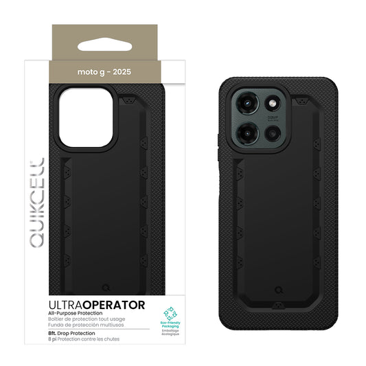 Quikcell moto g – 2025 ULTRA OPERATOR Rugged Protective Case Armor Black (1107815)