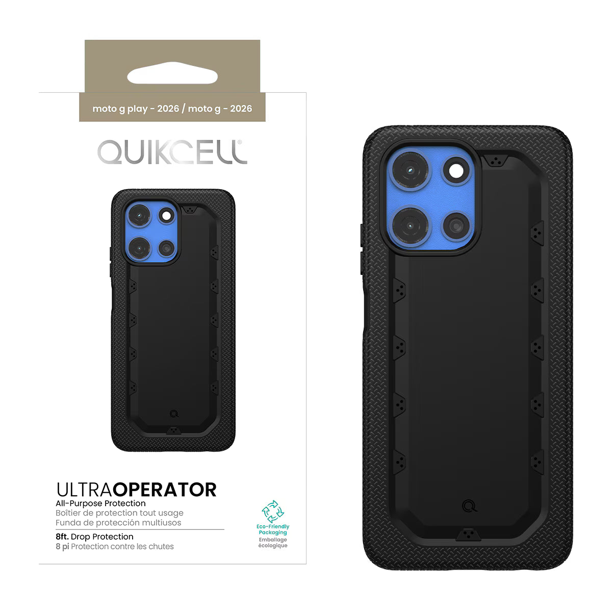 Quikcell Ultra Operator Case moto g play - 2026, moto g - 2026 Armor Black (1108120) (MSRP $59.99)
