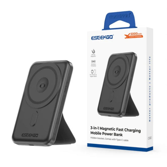 ESEEKGO P-06B 20W Magnetic Wireless Quick Charging Power Bank Charges Phone and Watches and comes with Stand ( 1103705) (MSRP $49.99)
