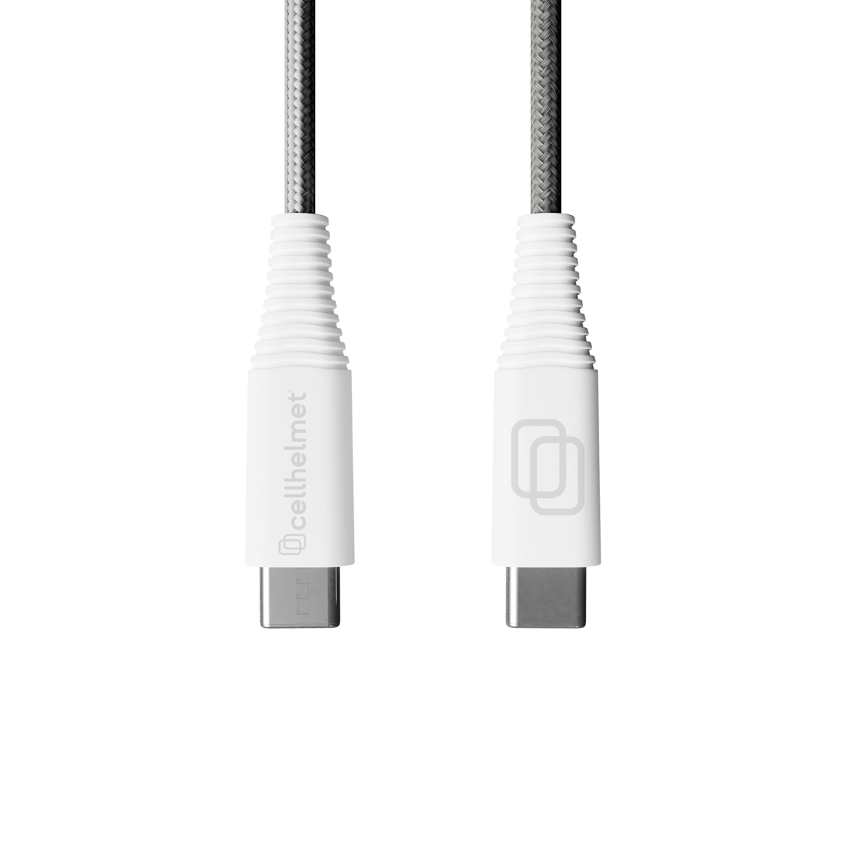Cellhelmet Braided Type-C to Type-C Charge/Sync Cable 3, 6, 10ft - Gray Multipack (1108236) (MSRP $69.99)