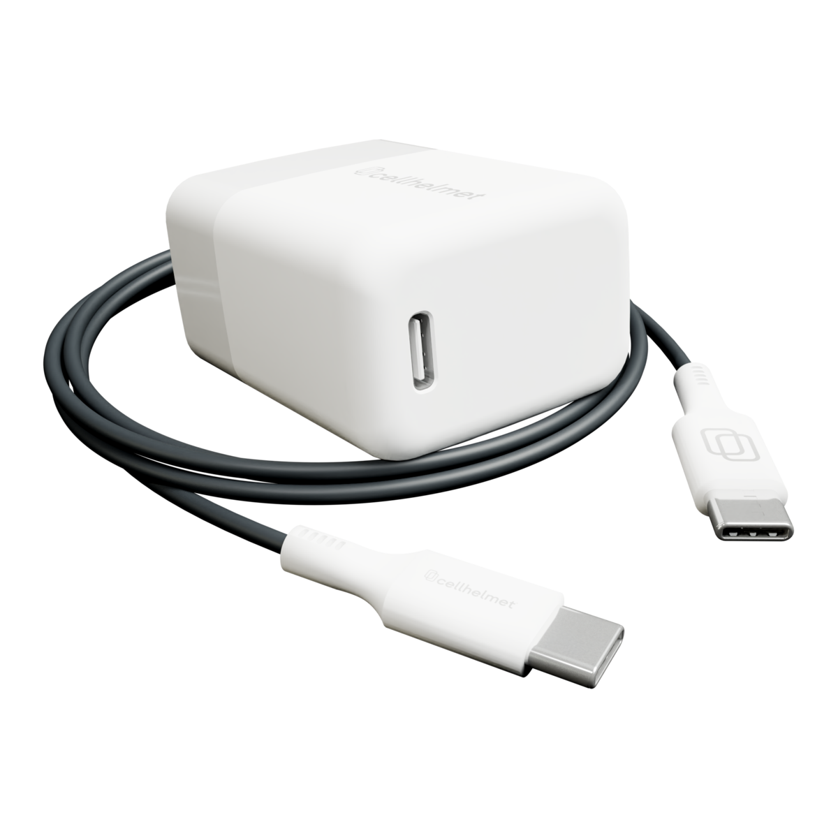 Cellhelmet 30W PD Wall Plug + 3' Round Type C to C Cable (1102544)