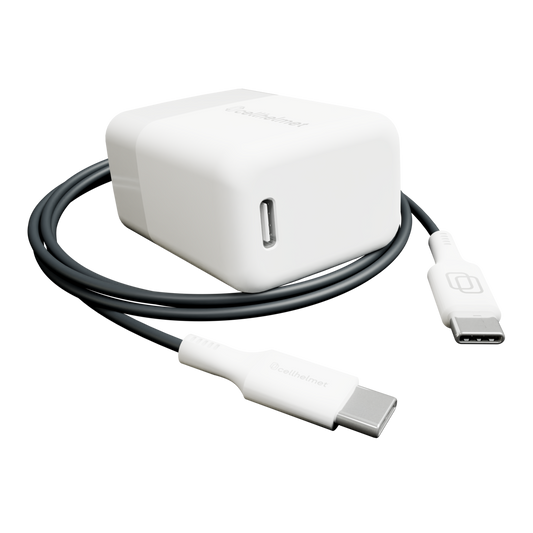 Cellhelmet 30W PD Wall Plug + 3' Round Type C to C Cable (1102544)