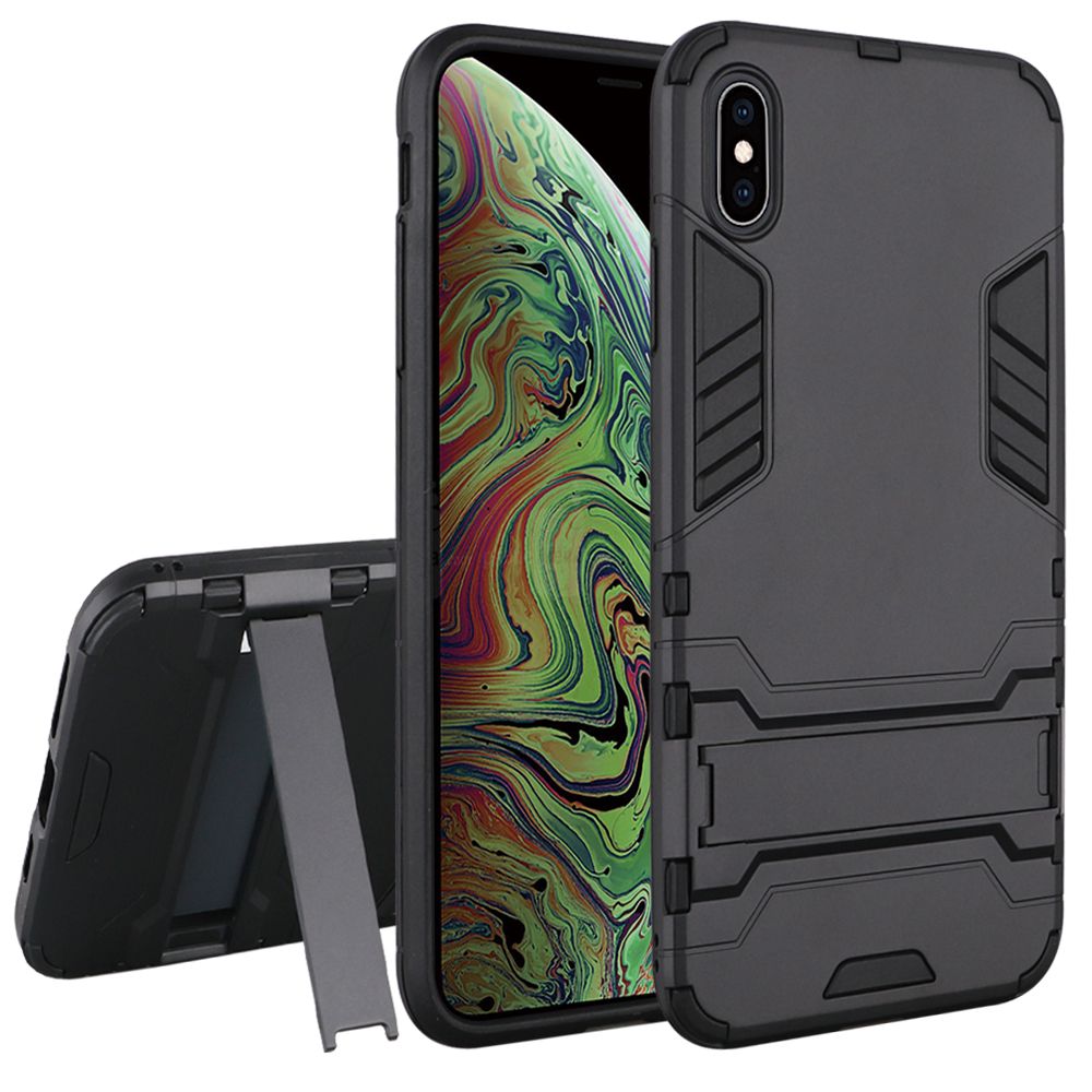 iPhone XS Max Dynamite Shockproof Kickstand Hybrid - Black  (950)