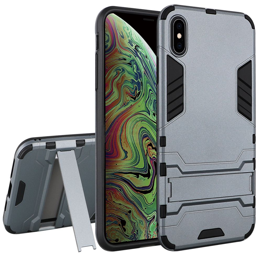 iPhone XS Max Dynamite Shockproof Kickstand Hybrid - Grey  (951)