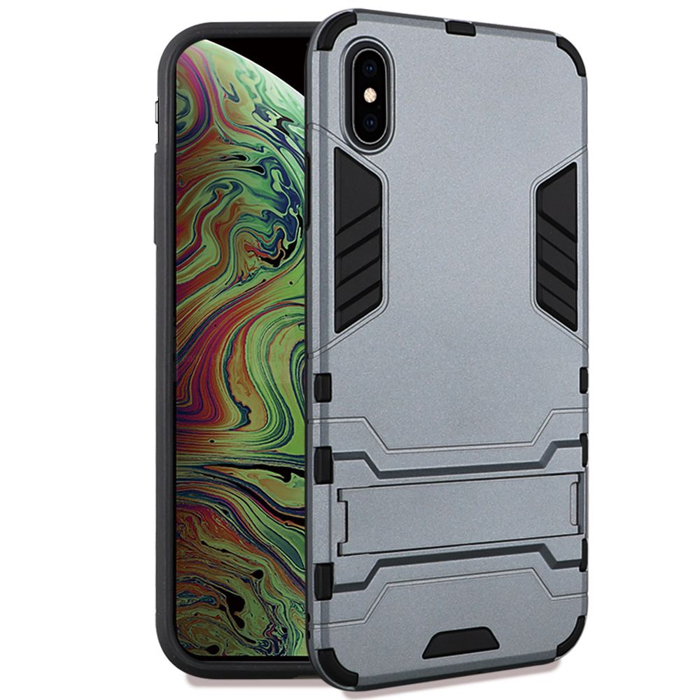 iPhone XS Max Dynamite Shockproof Kickstand Hybrid - Grey  (951)