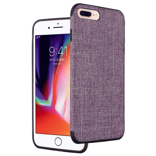 iPhone 8 Plus/7 Plus Premium Series Light Thin Non-Slip Fabric TPU Case - Purple (4741)