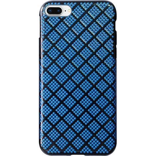 iPhone 8 Plus/7 Plus Premium Series Light Thin TPU Case with Raised Dots - Blue (4742)
