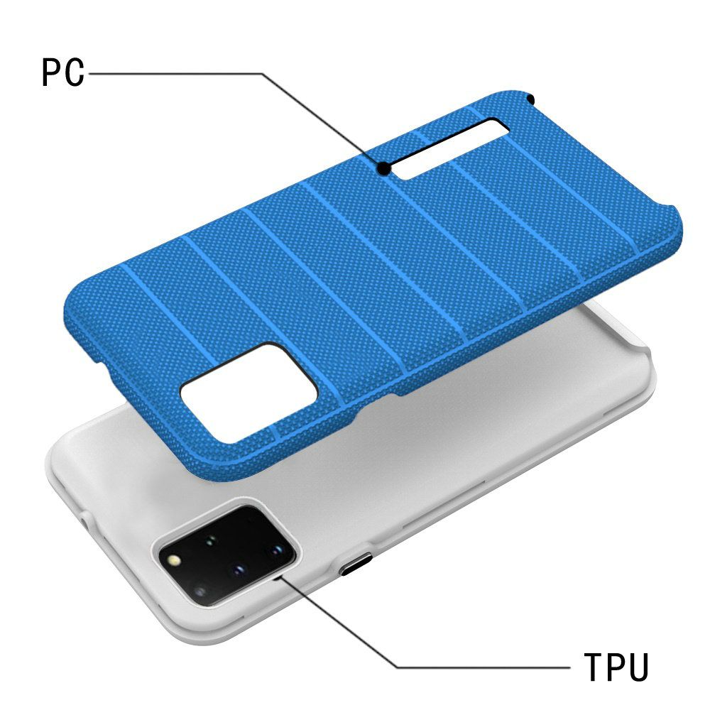 Samsung Galaxy s20 Plus s20+ Shock Proof Stripes Design PC TPU Shock Proof Hybrid - Blue (10193)