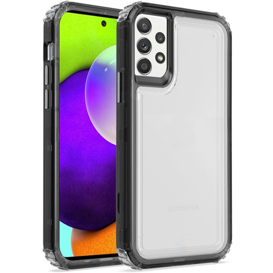Samsung Galaxy A52 5G Premium Transparent Clear Hybrid Case Cover - Clear/Black (1101382)