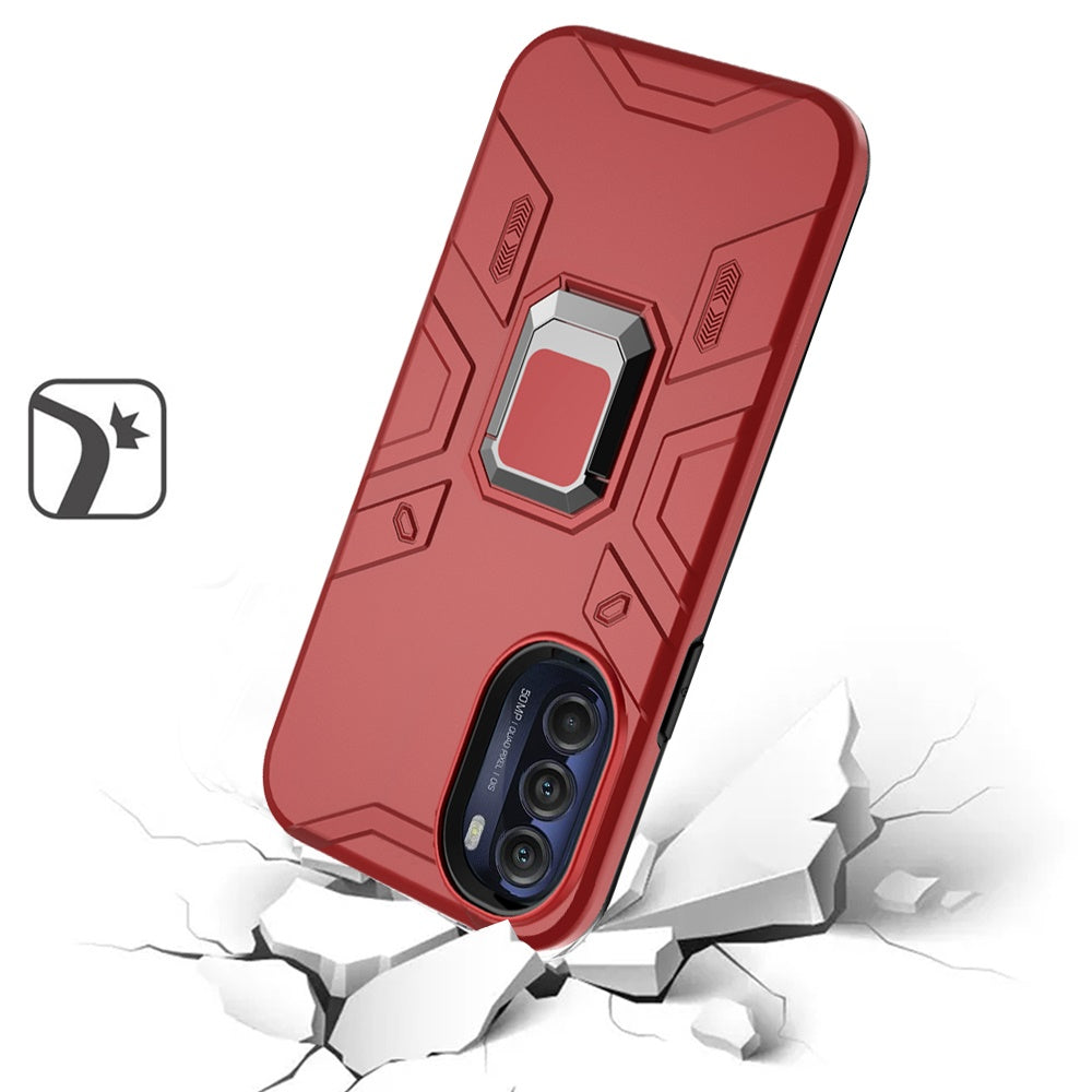 Motorola Moto G Stylus 5G (2022) Advanced Magnetic Ring Hybrid Case Cover - Red (1103968)