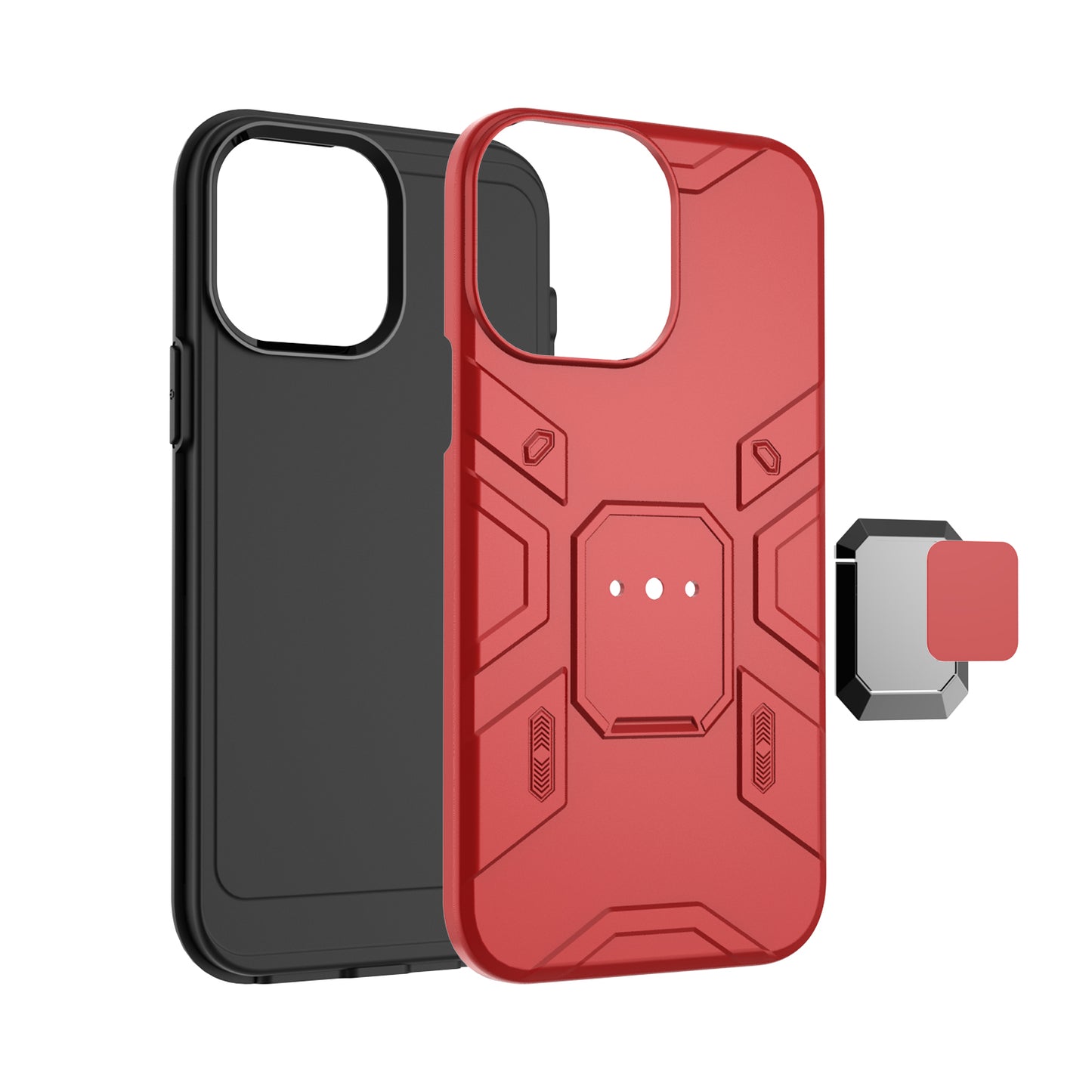 Apple iPhone SE 3 (2022) SE/8/7 Advanced Magnetic Ring Hybrid Case Cover - Red (1105160)