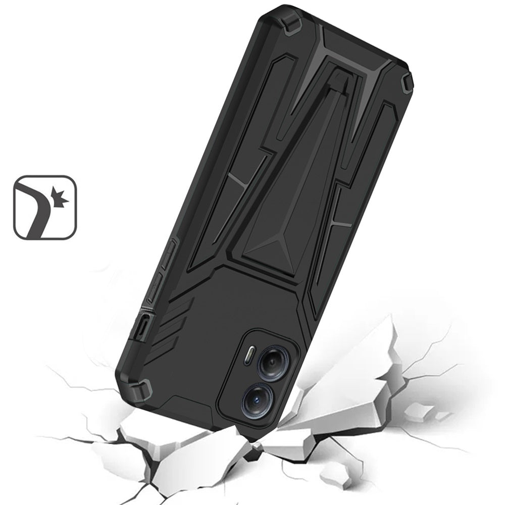 Motorola MOTO G 5G 2023 Alien Design Shockproof Kickstand Magnetic Hybrid Case Cover - Black (1105816)