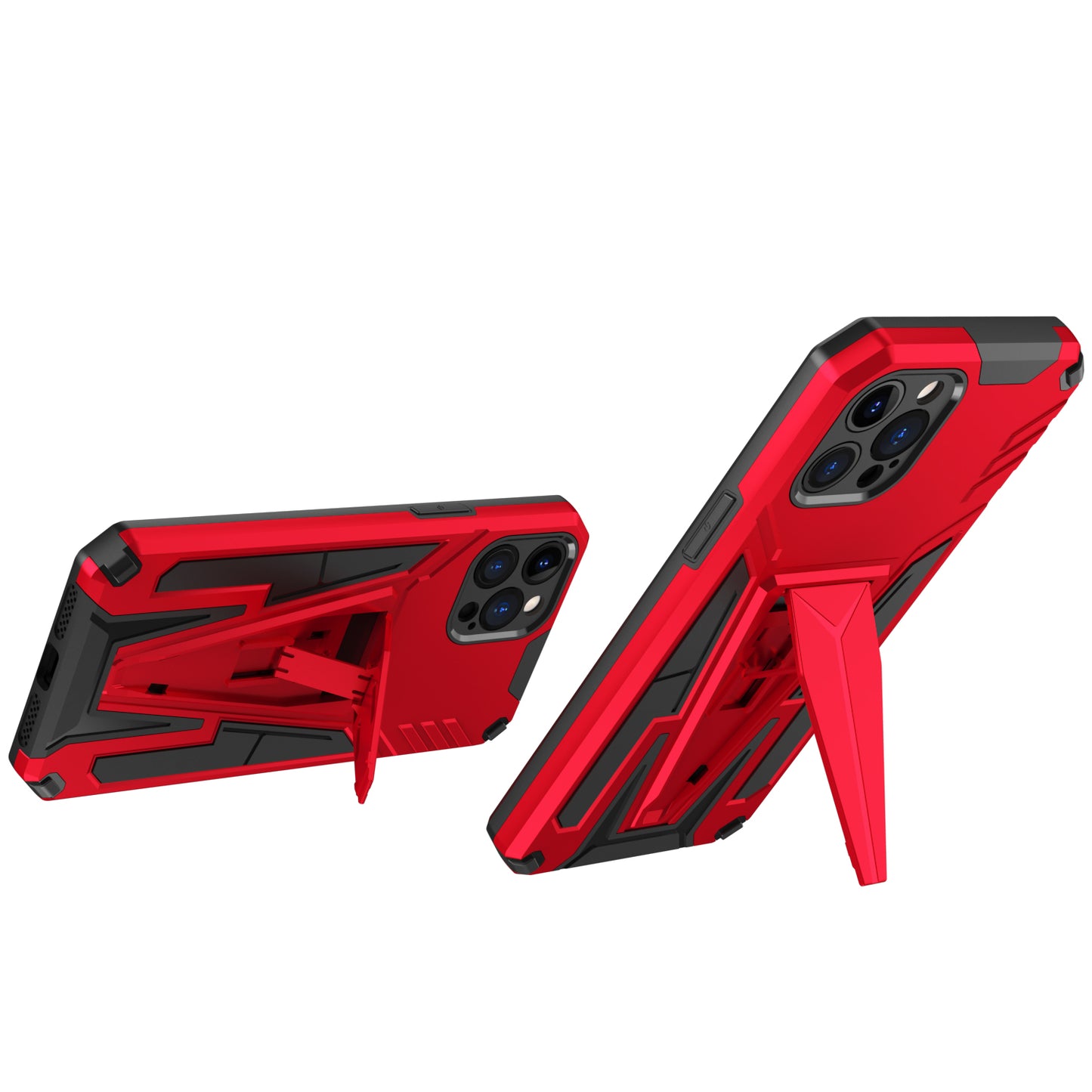 Apple iPhone SE 3 (2022) SE/8/7 Alien Design Shockproof Kickstand Magnetic Hybrid Case Cover - Red (1105163)