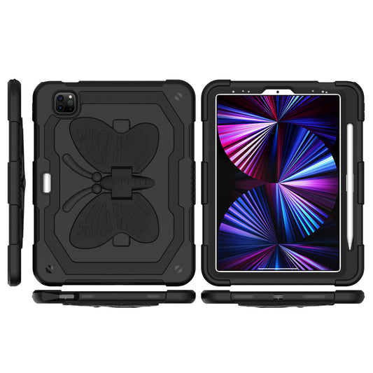 Samsung A9 Plus 11 inch Butterfly Kickstand 3in1 Tough Hybrid Case Cover with Shoulder Strap - Black/Black ( 1103617) (MSRP $69.99)
