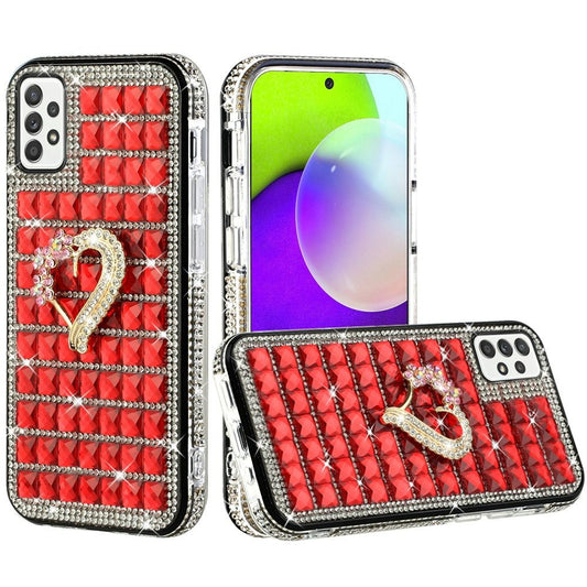 Samsung Galaxy A32 5G Trendy Fashion Design Hybrid Case Cover - Red (1104602)