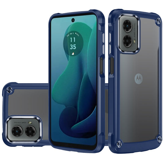 Motorola Moto G 5G 2024 Ultimate CaseX Transparent Hybrid Case with Metal Buttons And Camera Edges - Blue (1102815)