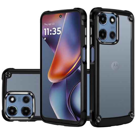 Moto G 5G 2025/2026 - G Play 2026 - Ultimate CaseX Transparent Hybrid Case with Metal Buttons And Camera Edges - Black (1107536)  (MSRP 49.99)