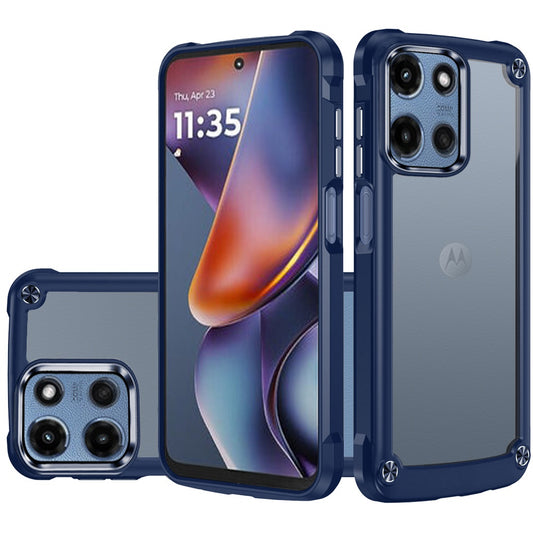 Motorola Moto G 5G 2025 Ultimate CaseX Transparent Hybrid Case with Metal Buttons And Camera Edges - Blue ( 1103355) (MSRP $49.99)